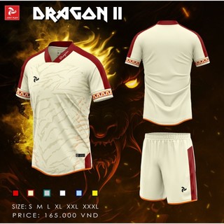 Justplay Dragon 2 Quần áo bóng đá không logo, nhận in tên số theo yêu cầu, in chìm không bong tróc HUNGSPORT TN