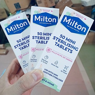 Hộp 50 viên tiệt trùng Milton Anh dùng cho cốc nguyệt san, núm ti, bình sữa