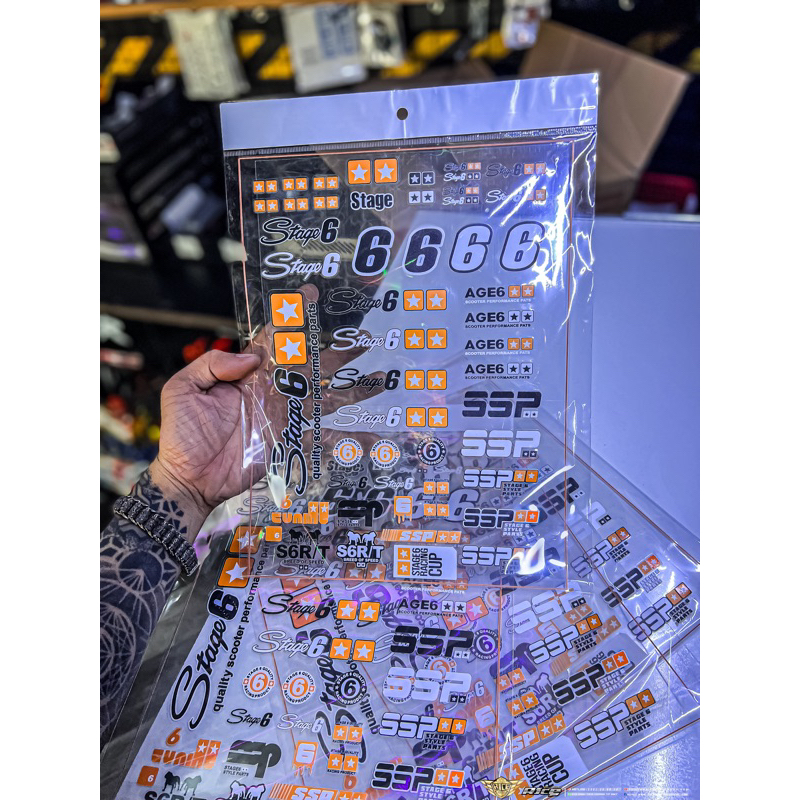 tấm trong suốt decal dán xe máy Sét combo trang trí STAGE6 Ricedecal