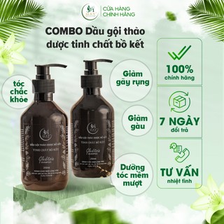 COMBO Dầu gội thảo dược tinh chất bồ kết tinh chất bưởi non, Dầu gội thiên nhiên chống rụng kích thích mọc tóc nhanh dài