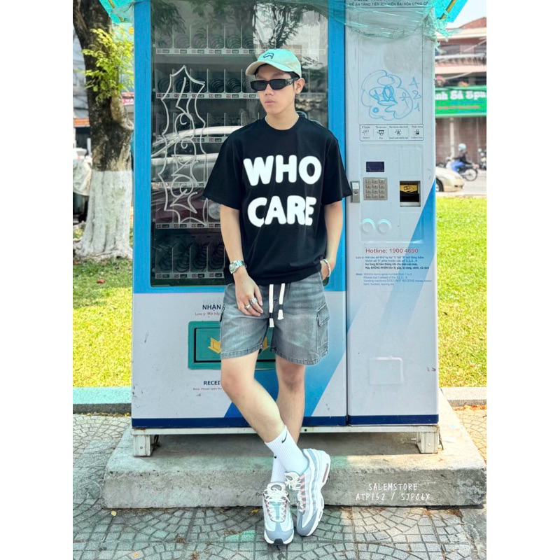 Áo thun P152 Peaceout Studios "WHO CARE"