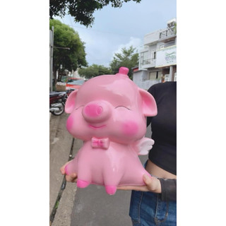 HEO ĐẤT TIẾT KIỆM, LỢN ĐẤT HỒNG THIÊN THẦN SIZE ĐẠI