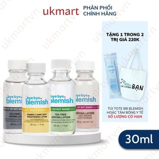 Chấm mụn Bye Bye Blemish Drying Lotion 30ml giảm mụn sau 1 đêm cho tất cả loại mụn trên mặt và body