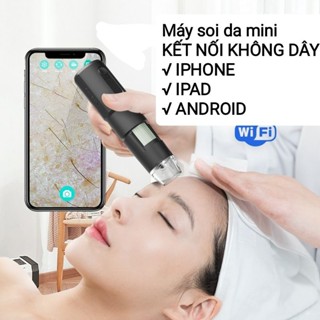 Máy soi da soi tóc mini spa thẫm mỹ viện phóng đại 1600X kết nối điện thoại và máy tính Digital Microscope