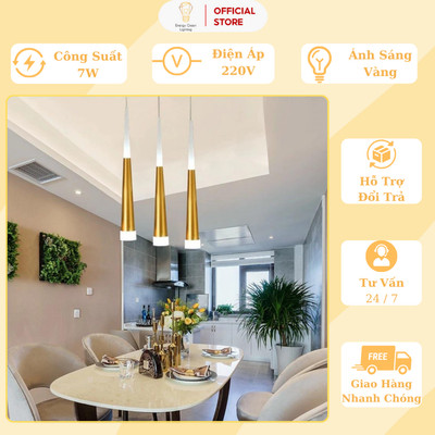 Đèn Thả Trần Sao Băng Bộ 3 Đèn Energy Green Lighting - Ánh Sáng Vàng CD205 – Nội Thất Sang Trọng ,Hiện Đại Cao Cấp