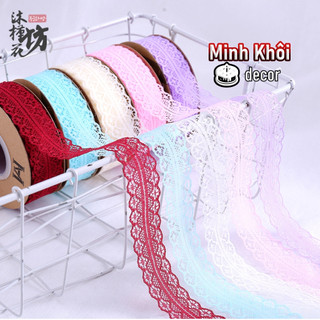 Cuộn Ruy Băng Ren 3cm x 25y bó hoa, làm nơ decor, handmade