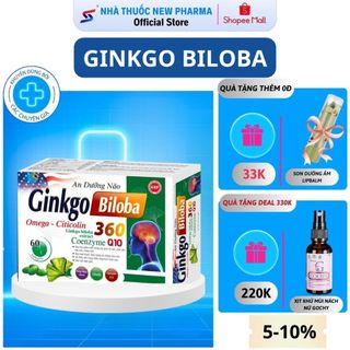 An Dưỡng Não Ginkgo Biloba 360mg Giảm Đau Đầu Hoa Mắt Chóng Mặt Rối, Loạn Tiền Đình