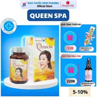 Sâm Ngọc Nữ Queen Spa Tăng Cường Nội Tiết Tố Nữ, Hạn Chế Sự Lão Hóa Da Và Cơ Thể - Hộp 30 Viên