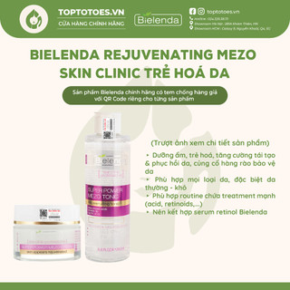 Toner & Kem dưỡng Bielenda Rejuvenating Mezo Skin Clinic dưỡng ẩm sâu, phục hồi & trẻ hoá da