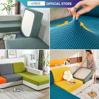 Vỏ bọc sofa , vải bọc đệm ghế sofa nhung gân dày dặn co giãn 1 2 3 4 chỗ