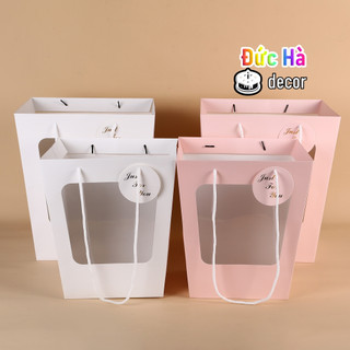 Túi Giấy Mặt Kính Đựng Hoa,Túi Đựng Quà Chất Lượng Tốt