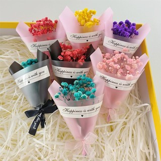 Bó hoa khô mini handmade trang trí hộp quà tặng