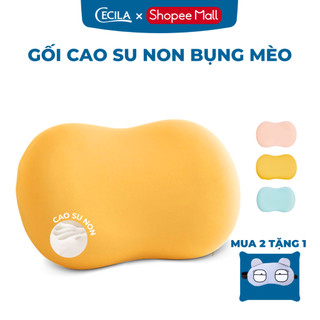 Gối cao su non CECILA thiết kế bụng mèo, chống đau mỏi cổ vai gáy, hỗ trợ ngủ ngon giấc