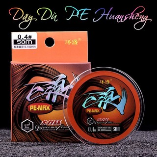 Dây Dù Buộc Trục, Thẻo, Dây Dù PE Huansheng Lõi Cước Carbon Bện 4 Sợi Siêu Bền