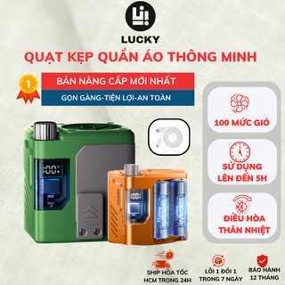 Quạt kẹp quần áo DELADEP, quạt điều hòa cơ thể, dung lượng 10000mAh, thời gian sử dụng 3-5h, 100 mức độ gió QQA01