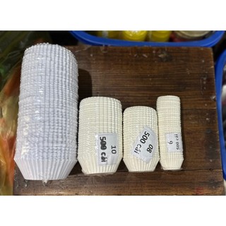 1 cọc 500 cái lót giấy màu trắng lót bánh cỡ 6cm, 8cm, 10cm, 12cm hay 15cm