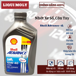 Shell Advance Ultra 10W40 nhớt tông hợp cao cấp dành cho xe số, côn tay - Sản xuất tại Thái Lan