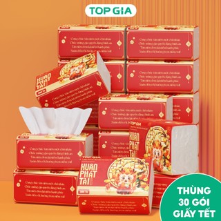 Giấy ăn Tết Top Gia thùng 30 gói cao cấp mềm mịn an toàn cho mọi làn da