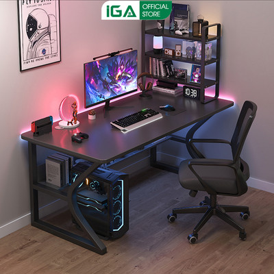 Bàn gaming cao cấp khung thép chống ghỉ sơn phủ tĩnh điện phong cách hiện đại thương hiệu IGA -GM67