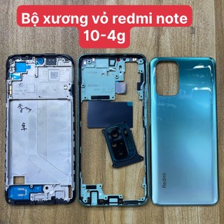 Bộ xương+ vỏ điện thoại redmi note 10 /4G kèm kính camera,phím bấm