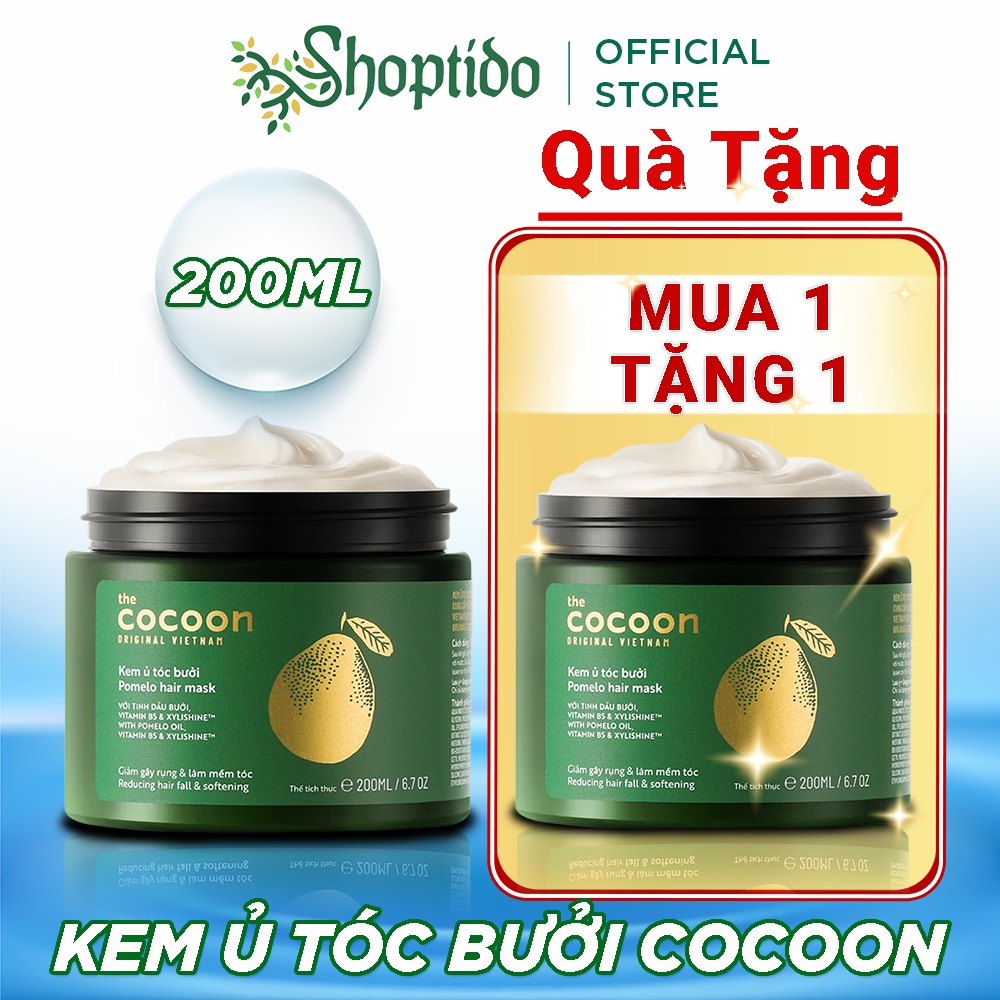 Kem ủ tóc Cocoon tinh chất bưởi Cocoon giúp giảm gãy rụng và làm mềm tóc 200ml NPP Shoptido