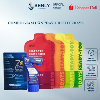  Combo Detox giảm cân Ready Tok 2 Day Health Helper - Viên uống giảm cân 7 Day slim có giấy cam kết hiệu quả 