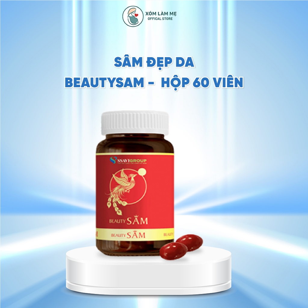 Beauty Sâm - Sa Sâm Việt Giúp Trẻ Hóa Làn Da, Cải Thiện Nội Tiết Tố - Combo 4 Hộp 60 viên