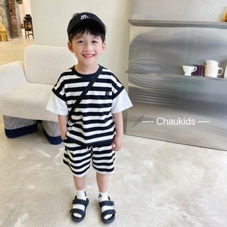 Bộ quần áo bé trai- Bộ đồ kẻ bé trai cho bé từ 1 tuổi đến 7 tuổi