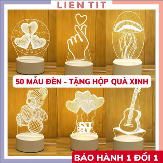 Đèn Ngủ 3d Để Bàn 3 Chế Độ Sáng Trang Trí Phòng, Đèn Led Decor Làm Quà Tặng Sinh Nhật, Quà 8-3
