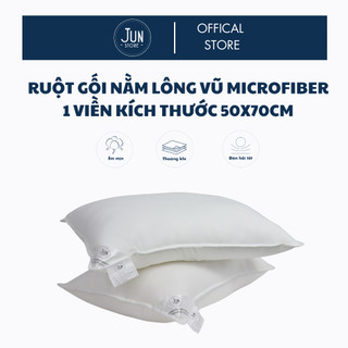 Ruột gối nằm lông vũ nhân tạo Microfiber Jun Store kích thước 50x70cm chuẩn KS 5* (Thiết kế 1 viền)