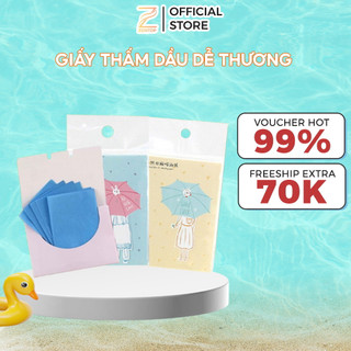 Giấy thấm dầu gói 50 tờ làm sạch da kiểm soát dầu ZENTOP