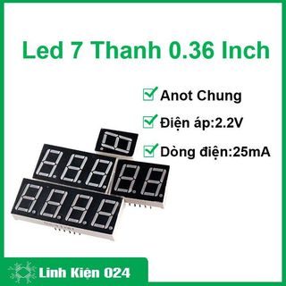 Led 7 thanh 0.36 inch anot chung