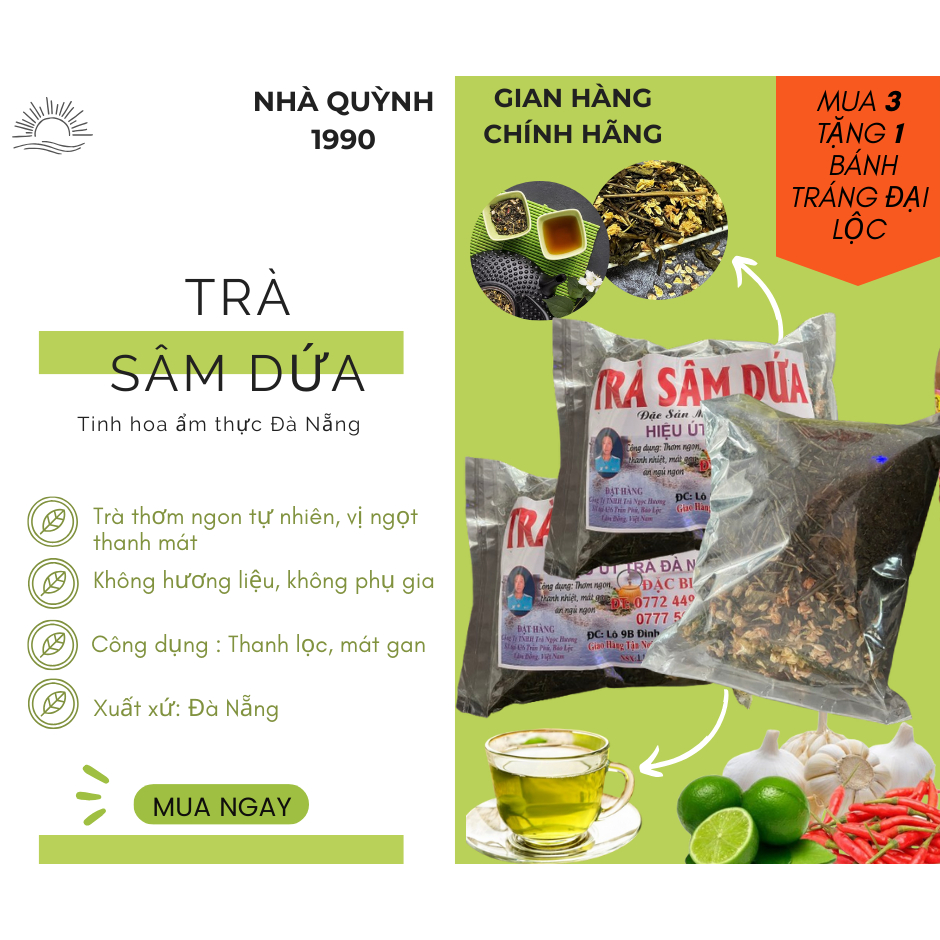 Trà sâm dứa hoa lài thượng hạng