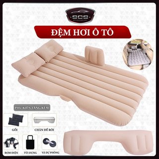 Đệm Hơi Ô Tô, Nệm Hơi Xe Ô Tô Cao Cấp, Giường Hơi Ô Tô Tặng Kèm Bơm Điện, Bộ Gối Miếng Vá,Và TúI