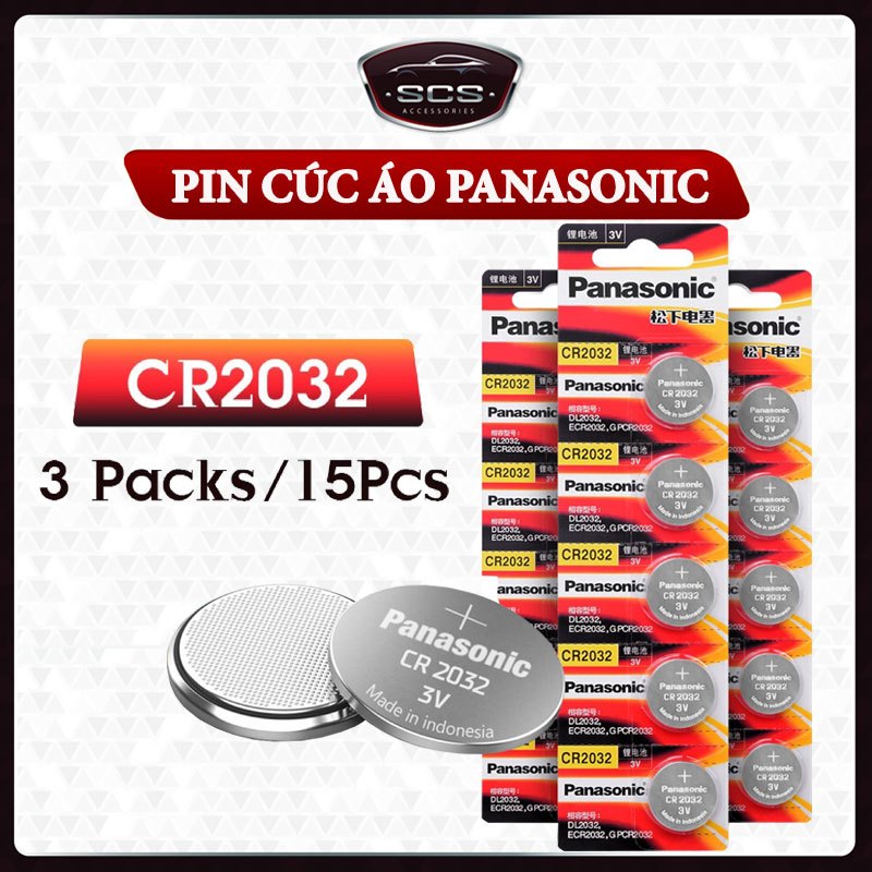 Pin Cúc Áo Panasonic CR2032 / CR2025 / CR2016 / CR1632 / CR1220 / CR1620 / CR1616,Cảm Biến Áp Suất Lốp,Khoá Ô Tô,Xe Máy