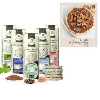 Combo 5 Bánh gạo lứt GUfoods (mỗi gói 75g/160g/170g/300g) - Không chiên dầu, Phù hợp Eat clean, Tập Gym, Ăn Healthy