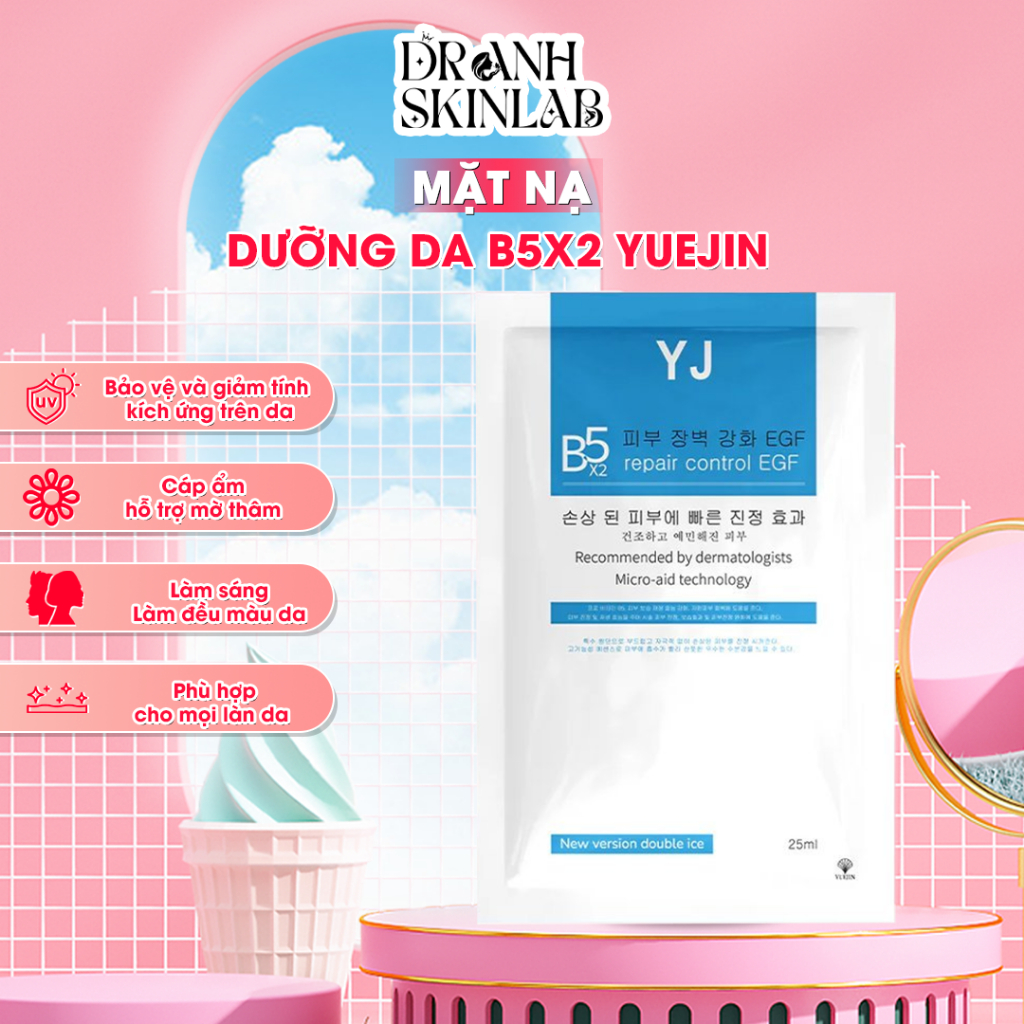 Mặt Nạ B5x2 Yuejin - Mặt Nạ Dưỡng Da Dr Anh Skinlab Giúp Làm Dịu Mang Lại Một Làn Da Khỏe Mạnh Và Mịn Màng Hơn