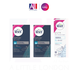 [TOP 1 SHOPEE] Tẩy lông vùng bikini cho da nhạy cảm VEET Wax Strips With Easy Gel Bikini & Underarm (Bill Anh)