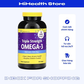 Dầu cá InnovixLabs Triple Strength Omega 3 Hỗ trợ sức khỏe tim mạch và não bộ  200 viên