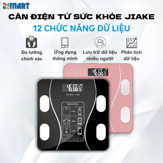 Cân điện tử sức khỏe mini JIAKE đo lường chính xác tới 180kg, cân inbody phân tích 12 dữ liệu và lưu trữ qua ứng dụng.