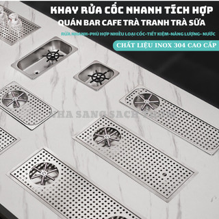 Vòi tráng ly đa năng áp lực nước cao gắn bồn rửa quầy bar quán caffe chậu rửa chén gia đình