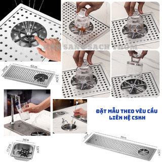 Vòi tráng ly gắn bồn rửa bát chậu một hố gia đình quán trà sữa cafe Rửa ly gắn bồn chậu rửa ly cốc thông minh gắn chậu