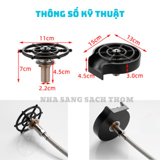 Bộ dụng cụ rửa ly cốc, máy rửa ly cốc tự động gắn chậu rửa chén bát quầy bar