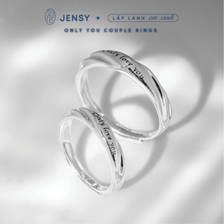 Nhẫn đôi bạc s925 cao cấp jensy "only you" ndarj4387. nhẫn cặp đôi bạc ý nghĩa