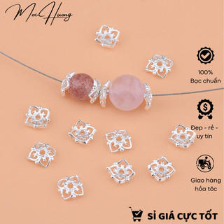Charm bạc ốp hoa - mh320