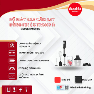 Máy xay sinh tố cầm tay đa năng 5 trong 1 DECAKILA (KMJB021B) công suất 100W