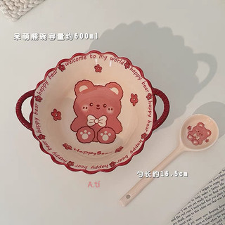 Set Bát Sứ Kèm Thìa Hình Gấu