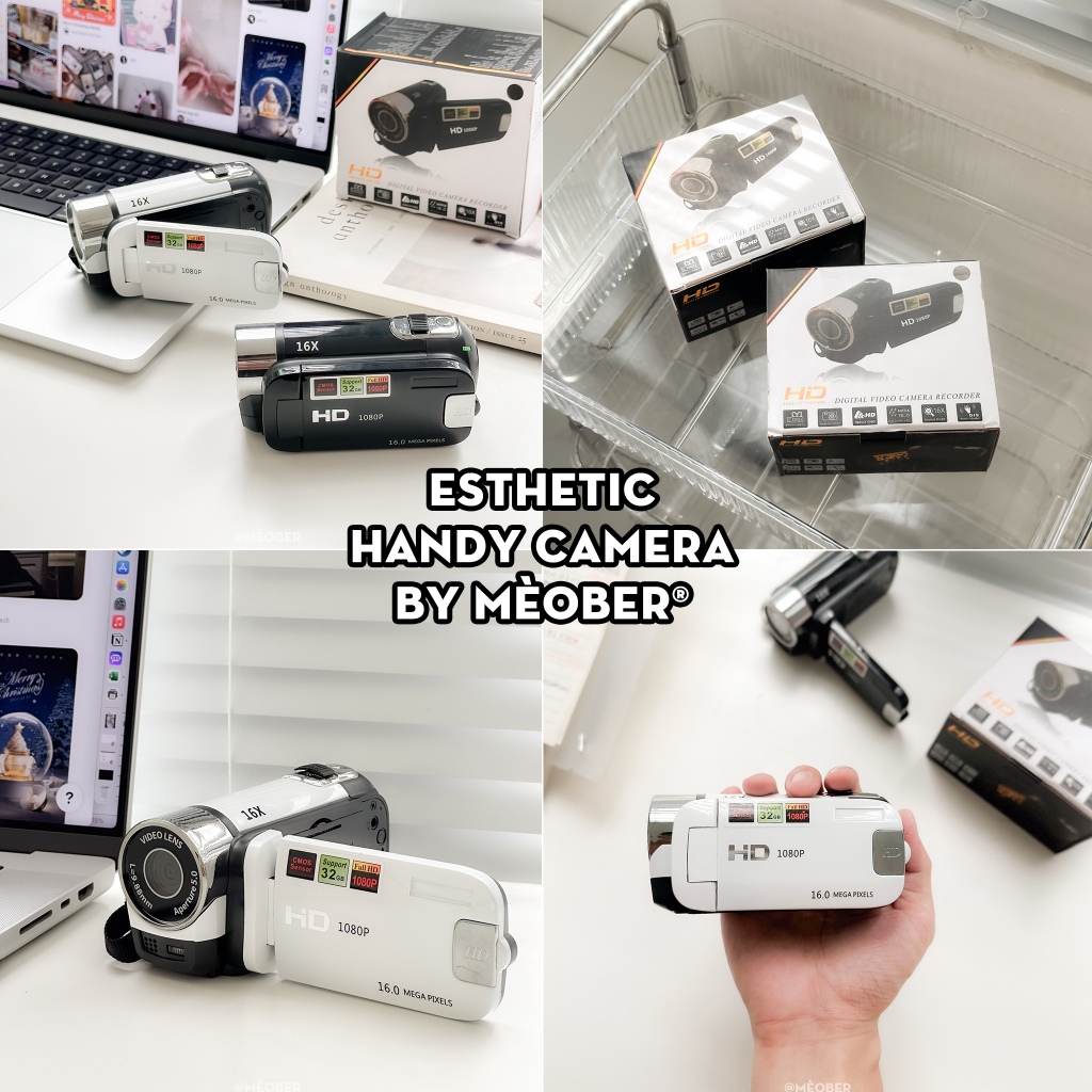 [Tặng thẻ nhớ] Máy quay số cầm tay digital handy camera - quay chụp kĩ thuật số VHS 48MP, màn hình lật, Y2K by meober | BigBuy360 - bigbuy360.vn