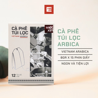 Cà phê arabica cà phê túi lọc nguyên chất tiện lợi rang mộc vixi hộp 80g
