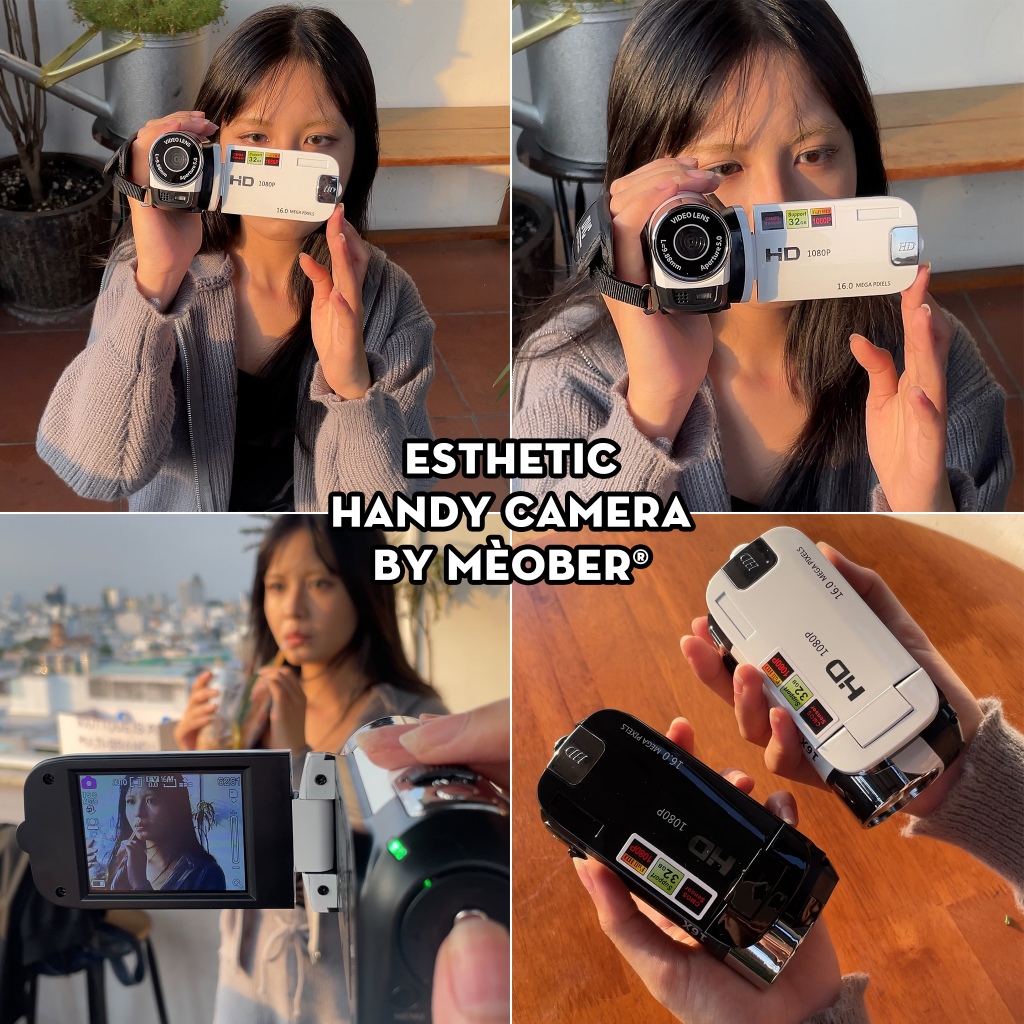[Tặng thẻ nhớ] Máy quay số cầm tay digital handy camera - quay chụp kĩ thuật số VHS 48MP, màn hình lật, Y2K by meober | BigBuy360 - bigbuy360.vn